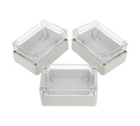 Lurrose Boîtier Électrique avec Couvercle Articulé en Abs As 3 Pièces Étanche Extérieur Transparent Structure Modulaire Extensible, Protection UV et Intempéries pour Modules de Sécurité