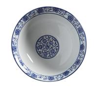 Lurrose Bol à Ramen en Céramique Bleue et Blanche 20 Cm Bol Grand Format pour Nouilles et Céréales Vaisselle la Cuisine Professionnelle et Restauration