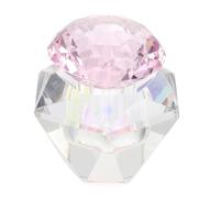 Lurrose Bol en Verre Cristal Hexagonal Translucide Rose avec Couvercle pour Nail Art, Contenant Poudre et Liquide Acrylique, Manucure DIY et Mélange Ongles, Accessoire Beauté