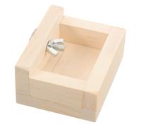 Lurrose Bol Lavable en Bois Beige pour Petits Animaux, Surface Lisse Facile à Nettoyer, Gamelle Suspendue pour Nourrir Hamster et Autres Petits Animaux