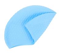 Lurrose Bonnet de Natation en Silicone Étanche Bleu, Flexible et Élastique, Style Élégant pour Adultes, pour Fête Activités Piscine