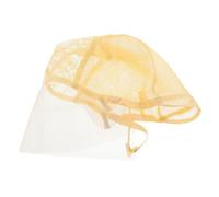 Lurrose Bonnet de Postiche en Filet Beige avec Dentelle Frontale, Maille Nylon Élastique Confortable et Base Remplaçable, pour Usage Actif et Sorties Décontractées