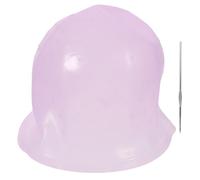 Lurrose Bonnet de Teinture en Silicone Réutilisable avec Crochet, Accessoire Coiffure Professionnel pour Salon et Maison, Lavable et Confortable Couleur Aléatoire