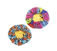 Lurrose Bonnet en Satin pour Enfants Bonnet de Nuit Réglable à Double Couche Couvre-Tête en Soie 3 Pièces (Type2)