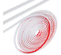 Lurrose Bordure de Papier Peint Flexible Autocollante en Pvc Blanc 5m X 1cm, Moulure Décorative Multifonctionnelle pour Meubles, Angles et Plinthes, Bande de Calfeutrage Résistante