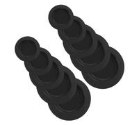 Lurrose Bouchons Ronds en Caoutchouc Noir Lot de 10 Supportant une Utilisation Longue Durée Résistant la Décoloration pour Prise de Tirelire pour Boîtes de Dépôt et Statues en Plâtre