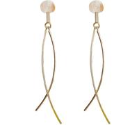 Lurrose Boucles D'oreilles à Clip Longues pour Femmes, Boucles D'oreilles Pendantes sans Piercing en Alliage Léger, Design Fin et Incurvé, 1 Paire, Accessoire Mode pour Mariage et Fête