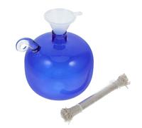 Lurrose Bougie à Huile Rechargeable en Verre Borosilicate, Lampe à Huile Ronde sans Fumée, Éclairage Décoratif pour Salon et Mariage, Design Réutilisable