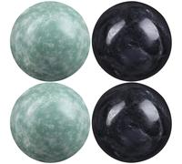 Lurrose Boules de massage en marbre rondes 2 sets pour thérapie physique et massage ciblé des mains