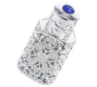 Lurrose Bouteille à Parfum Vintage Réutilisable Flacon à Essences Huiles Essentielles et Lotion Design Élégant Métal avec Motif Ébavuré pour Voyage et Décoration