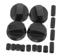 Lurrose Boutons de Cuisinière à Gaz Noirs de Remplacement Interrupteur de Commande Précis Plastique Solide Compatible Friteuse à Air, Four et Plaque de Cuisson Lot Usage Domestique