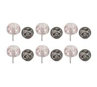 Lurrose Boutons-Pression sans Clous 6 Pièces Perle pour Femmes, Broches pour Vêtements et Corsages, Attaches Sécurité pour Chemises et Chandails, Usage Quotidien et Fêtes