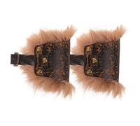 Lurrose Bracelet Viking Médiéval en PU et Polyester Marron, Résistant la Déformation et Antidérapant, pour Photos et Reconstitutions Historiques Automne Hiver