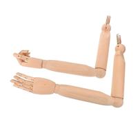 Lurrose Bras en bois pour mannequin : bras de mannequin en bois articulé avec articulations mobiles pour esquisser, présenter des bijoux et des pièces de rechange
