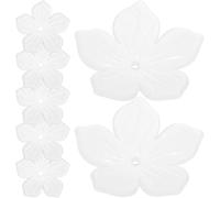 Lurrose Breloques en Acrylique Blanc Mat 100 de Bijoux de Fleur Accessoires Créatifs pour Fabrication de Bijoux, pour Œuvres D'art et Chaînes de Pull