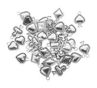 Lurrose Breloques Pendentifs Poker Rétro 40 Pièces Légers en Alliage pour Boucles D’oreilles, Bracelets et Création Bijoux, Motifs Trèfle, Cœur, Pique et Carreau, Accessoires Artisanaux