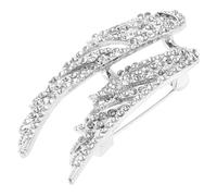 Lurrose Broche Ailes en Alliage Argenté Unisexe Élégante pour Mariage et Revers de Veste, Accessoire Sophistiqué Mettant en Valeur L'individualité Design Luxueux