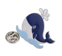 Lurrose Broche Baleine en Alliage de Zinc Solide, Broche à Dessin Animé Mignonne, Épingle pour Vêtements et Paquet à Dos, Accessoire Animal Marin Polyvalent pour Femmes et Garçon