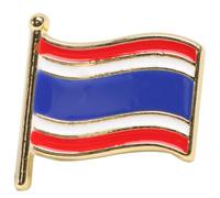 Lurrose Broche Drapeau National en Alliage Épingle Robuste, Décoration Créative aux Trois Couleurs Rouge Blanc Bleu pour Événements Spéciaux