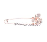 Lurrose Broche en Alliage avec Cristaux et Perle Simulée, Épingle à Revers Élégante, Accessoire Mode Femme pour Fête et Tenue Décolleté, Broche Originale Décorative A-5
