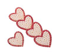 Lurrose Broche en Forme Cœur 5pcs, Alliage Léger et Élégant, Épingle de Sûreté Décorative pour Vêtements et Occasions Formelles