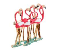 Lurrose Broche Épingle à Poitrine en Alliage Créative et Élégante Flamant Rose Facile à Clipser, Usage Quotidien ou Lors de Cérémonies