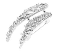Lurrose Broche Plume en Alliage Argenté Multifonctionnelle pour Femmes et Hommes, Design Élégant pour Décoration et Mariages, Épingle Sécurisant Foulards