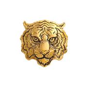 Lurrose Broche Tigre pour Homme, Insigne de Revers en Métal Doré, Accessoire Costume Élégant, Épingle Décorative Unitaire pour Col ou Revers, Présent Masculin