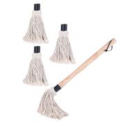 Lurrose Brosse à Barbecue à Manche Bois, Pinceau à Huile de Cuisine, 1 Set, remplaçable, Facile à Nettoyer, pour Barbecue et Steak Frying, Usage Large Couleur Aléatoire