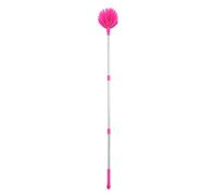 Lurrose Brosse anti-toiles d'araignée avec manche extensible - Balai d'intérieur lavable de 140 cm / 55 pouces avec brosse à poils rigides pour balayer la poussière et les toiles