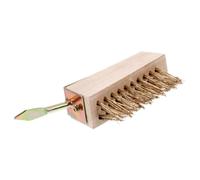 Lurrose Brosse De Nettoyage Acier Inoxydable pour Pavés Outil De Désherbage Long Manche Brosse Dissolvante pour Élimination des Mauvaises Et Nettoyage De Joints Extérieurs