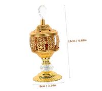 Lurrose Brûleur de Parfum d’intérieur en métal Style européen Support décoratif pour Salon Chambre et Bureau élégant Accessoire Bien-être