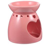 Lurrose Brûleur en Céramique Rose pour Aromathérapie Porte-Bougie Chauffe-tealight Décoration de Bureau et Ambiance Zen Compact et Léger Purification de Air