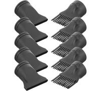 Lurrose Buses de Sèche-cheveux Léger et Résistant Lot de 10 Peigne en Nylon Noir Accessoire Professionnel pour Coiffure à Domicile ou Salon de Barbier