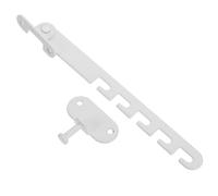 Lurrose Butée de Fenêtre Garçon et Filles en Acier au Carbone, Verrou de Sécurité Intérieur Blanc Long Crochet, Limiteur D’ouverture Discret pour Porte et Fenêtre, Dispositif