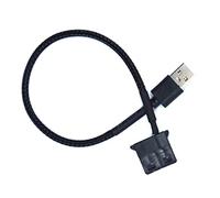 Lurrose Câble Adaptateur Ventilateur Broches vers USB Câble De pour Ventilateur Ordinateur Noir