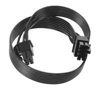 Lurrose Câble D’alimentation pour Carte Graphique Pcie 8 Broches 18awg Noir | Connexion Stable à Fort Courant, Design DIY Souple, Gestion Facile, pour Cartes Graphiques et Réparation PC