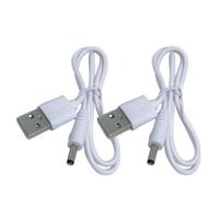 Lurrose Câble D'alimentation Charge Fluide pour Petits Ventilateurs et Appareils 3,5 X 1,35 Mm en Cuivre et Pvc, Lot de 2 Pièces, Protection Contre les Surtensions