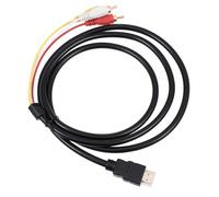 Lurrose Câble de Conversion Numérique vers Av 3rca Haute Définition, Cordon Adaptateur Audio et Vidéo Compatible Lecteurs Dvd, Téléviseurs, Projecteurs - Transfert Stable sans