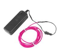 Lurrose Câble Électroluminescent El Flexible Violet 2 M Boîtier Batterie 3v, Fil Lumineux Décoratif à 4 Modes, Décoration Halloween Noël, Guirlande Lumineuse pour Maison et Extérieur