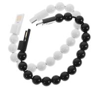 Lurrose Câble Type-C à Perles Charge et Données Câble USB Élégant Compatible Smartphone Anti-Enroulement Lot de 2