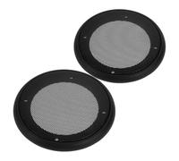 Lurrose Cache Haut-Parleur Voiture 2 Pièces 16 Noir avec Grille Métallique 5 Pouces, Protection pour Caisson de Basses Audio Auto, Compatible Large Modèles, Accessoire Audio Automobile