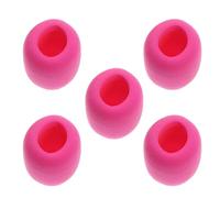 Lurrose Cache-micro en Mousse Rose 5pcs, Housses de Micro Pratiques et Solide, Faciles à Installer, pour Performances Ktv et Protection le Vent