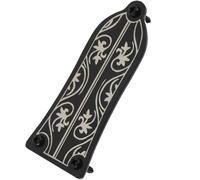 Lurrose Cache-tige de Réglage Guitare et Basse en Fer Noir à Motif, Accessoire 3 Vis pour Remplacement Truss Rod, Conçu pour Amateurs et Étudiants de Guitare