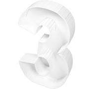 Lurrose Cadre à Ballons Chiffres 3d pour Fête D'anniversaire Boîte à Ballons Numérotée Chiffre 3 Décoration Anniversaire Garçon et Filles Accessoire Fête Salle pour Événement