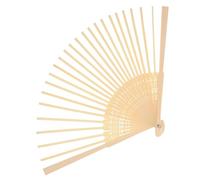 Lurrose Cadre D’éventail Pliant Japonerie Soi-même, Ossature en Bois Naturel, Léger et Robuste, Matériel pour Éventail Rond sans Toile, Accessoire pour Décoration Mariage et Cérémonie,