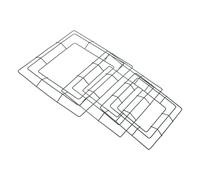 Lurrose Cadre de Couronne en Fer Carré 3 Pièces pour Décoration DIY, Cadre Confection de Couronnes, Fournitures de Guirlandes, Accessoires pour Jardin et Fêtes