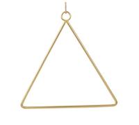 Lurrose Cadre de Couronne Métallique Triangulaire Doré Résistant à l'usure pour Décoration de Mariage et Maison, Support pour Fleurs et Feuilles Vertes