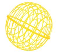 Lurrose Cage à Poules Roulante Jaune pour Usage Extérieur, Enclos Circulaire Stable et Ventilé pour Poulets et Petits Animaux