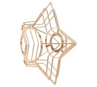 Lurrose Cage D’Abat-Jour en Métal Noir Ajouré Géométrique Pentagonal Support DIY pour Ampoule E27 Cache-Ampoule à Suspendre Polyvalent pour Plafonnier Lampe de Table et Applique
